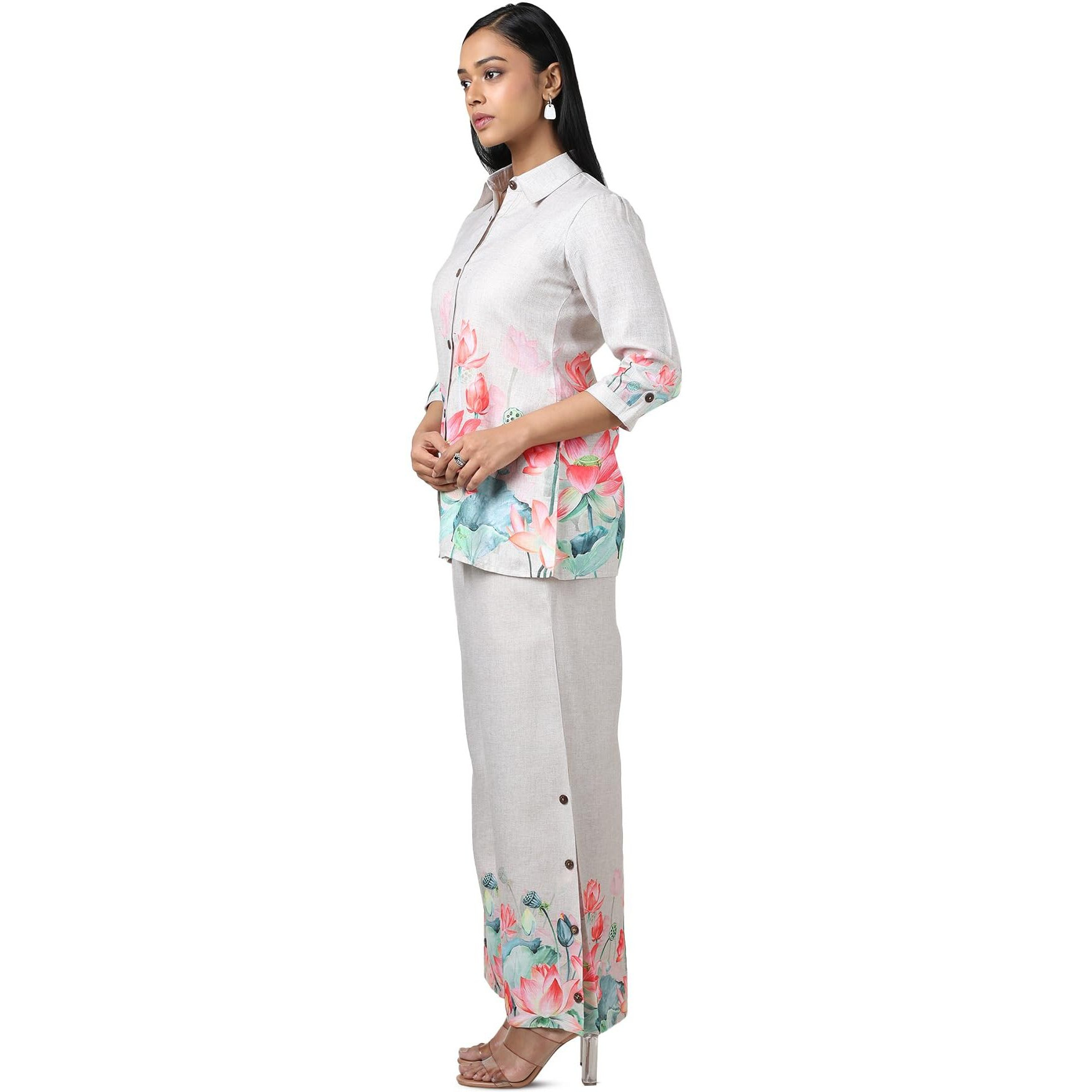 Soch Women's Linen Co-Ords Set (Fws5Ks10700A_Beige