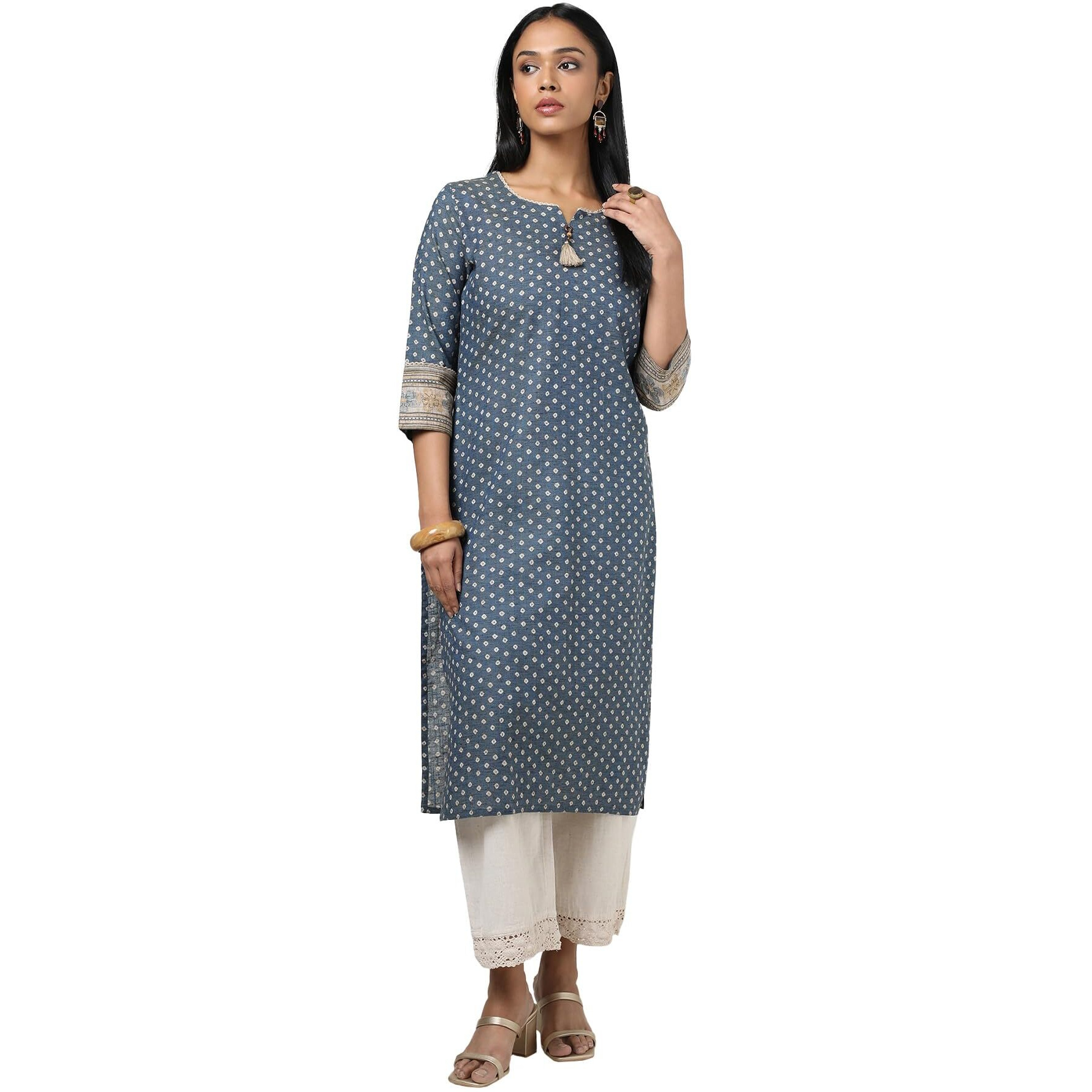 Soch Women's Cotton Regular Kurta (Cws5Ku61186_Blue
