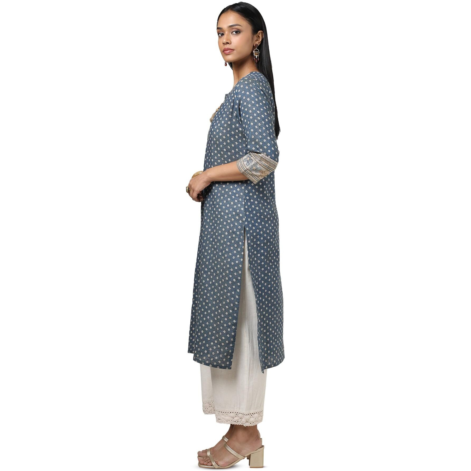Soch Women's Cotton Regular Kurta (Cws5Ku61186_Blue