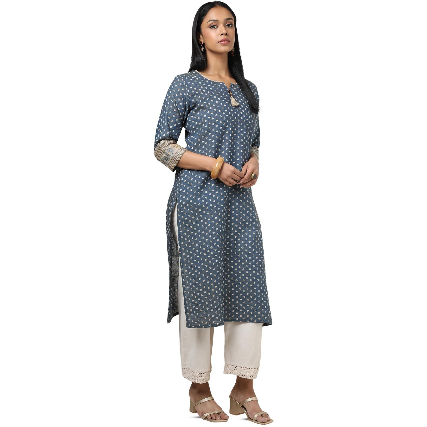 Soch Women's Cotton Regular Kurta (Cws5Ku61186_Blue