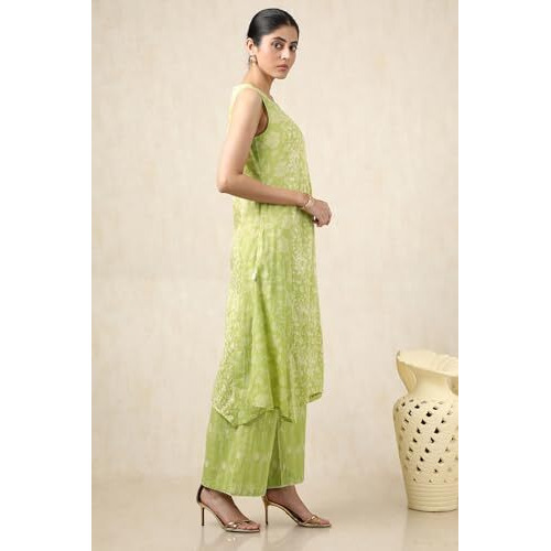 Soch Women's Cotton Dobby Kurta Set (Cws5Ks10779_Green