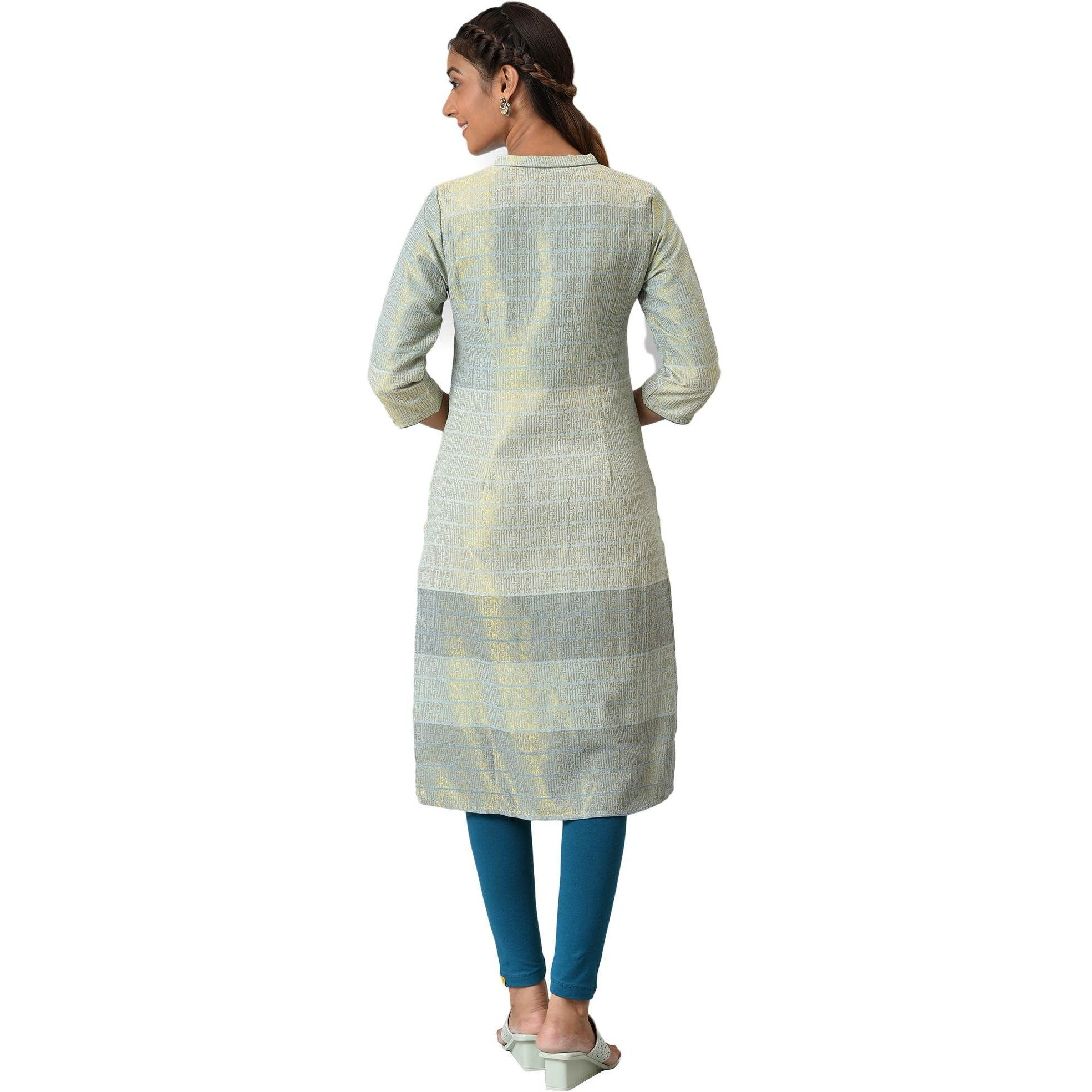 Aurelia Multi-Color Geometric Printed Printed Cotton Regular Kurta For Women