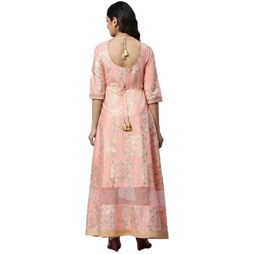 Aurelia Women Pink Salt Geometric Printed A-Line Ankle Length Dress_22Aua12667-506147_L