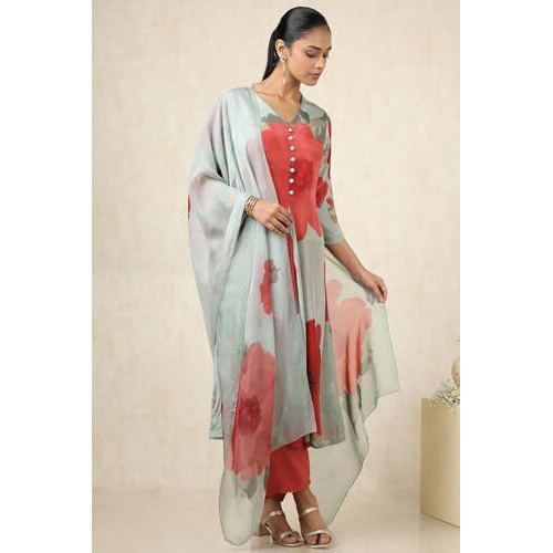 Soch Women's Crepe Salwar Suit Set (Ews4Cd20737_Sap Green