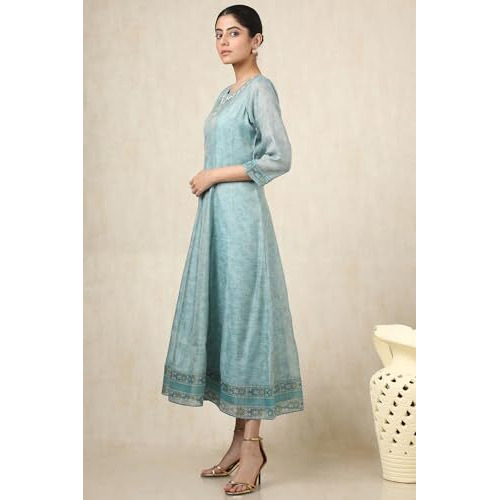 Soch Women's Kota Maxi Dress (Ews5Ku61270_Turquoise Blue