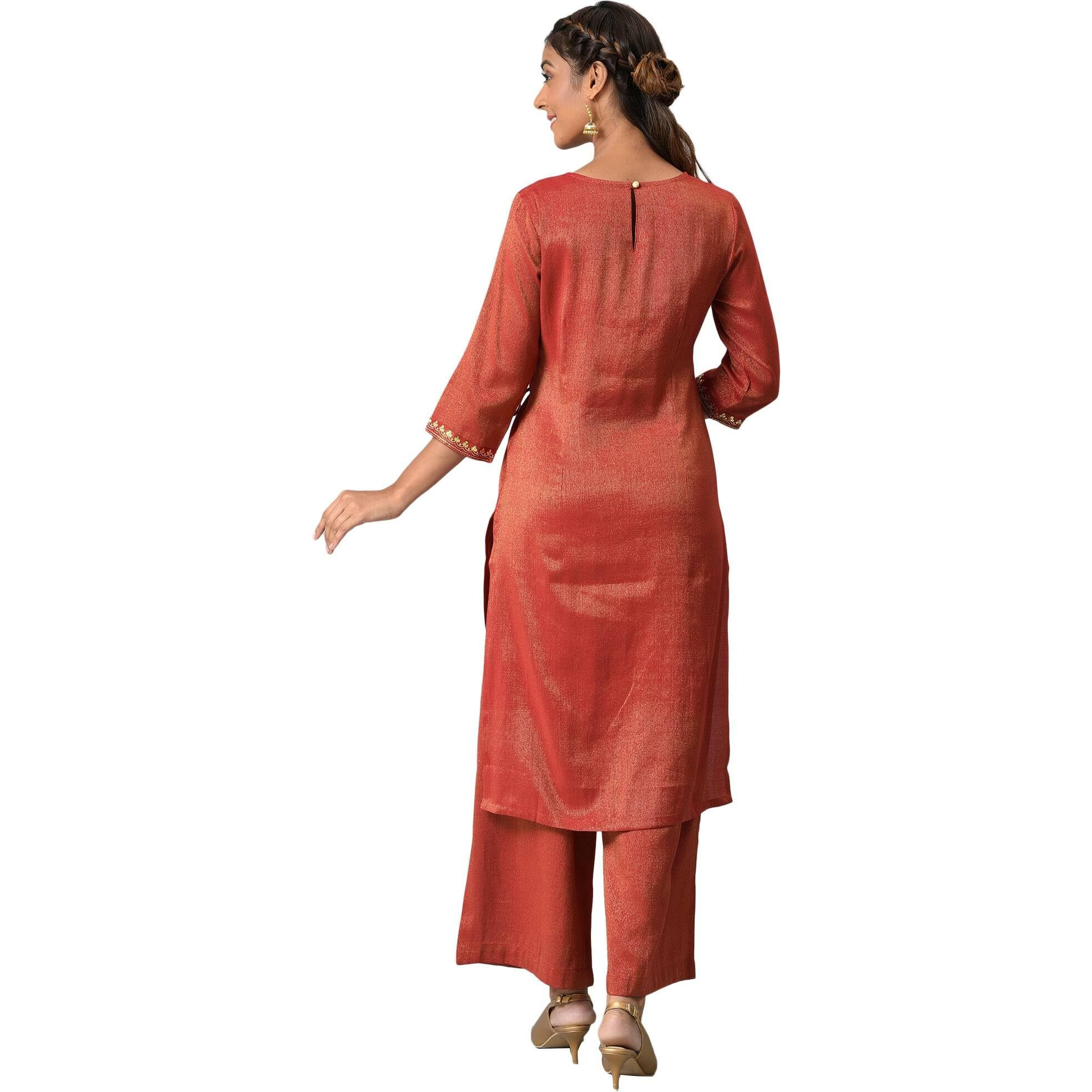 Aurelia Women's Viscose Set (22Auas12676-702895_Red