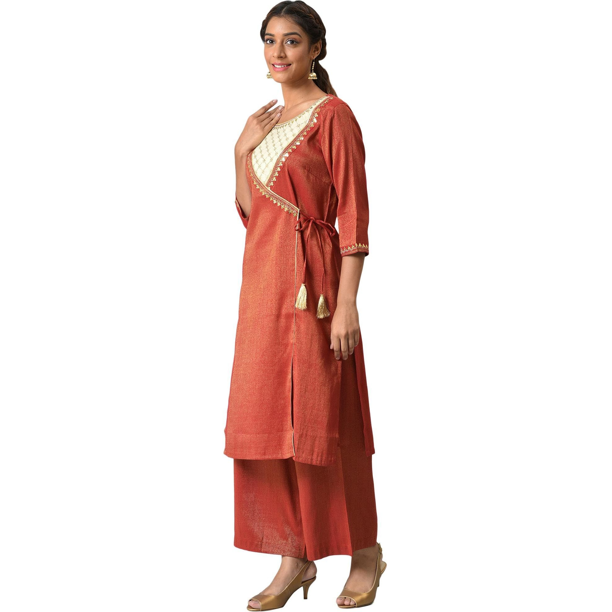 Aurelia Women's Viscose Set (22Auas12676-702895_Red