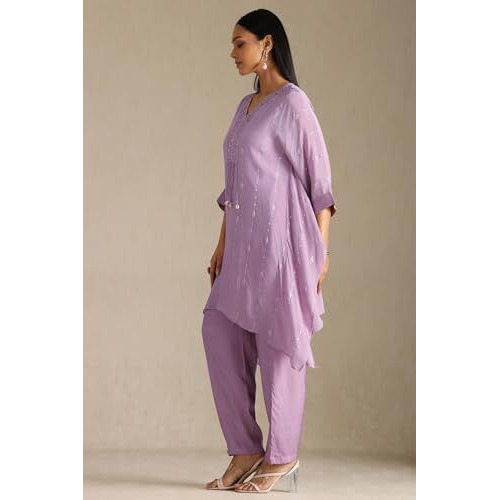 Soch Women's Chinon Kaftan Suit (Ews5Ks10806_Lavender