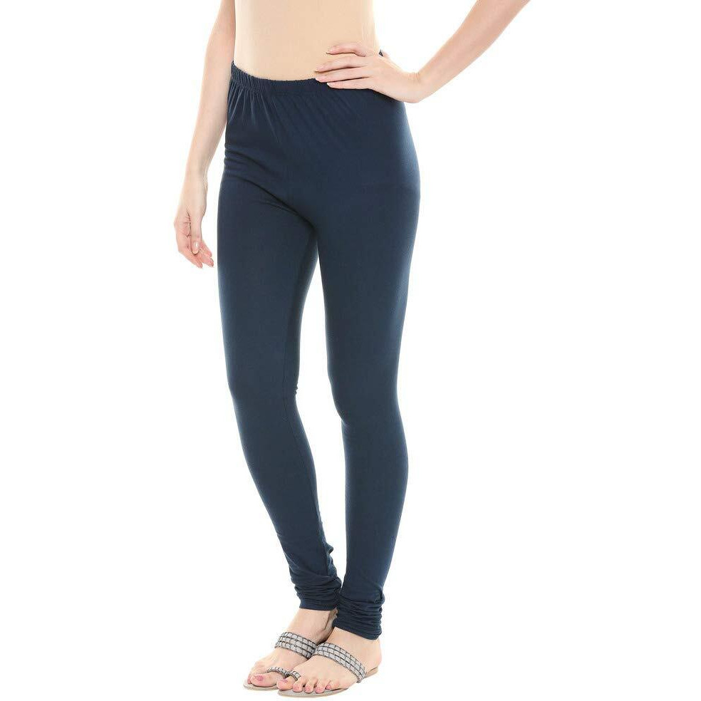 Aurelia Women's Cotton Chudidar Churidar Bottom (20Fea60024-601416_Blue_L)