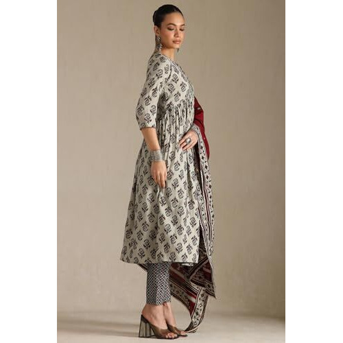 Soch Women's Viscose Salwar Suit Set (Ews5Cd21976_Grey