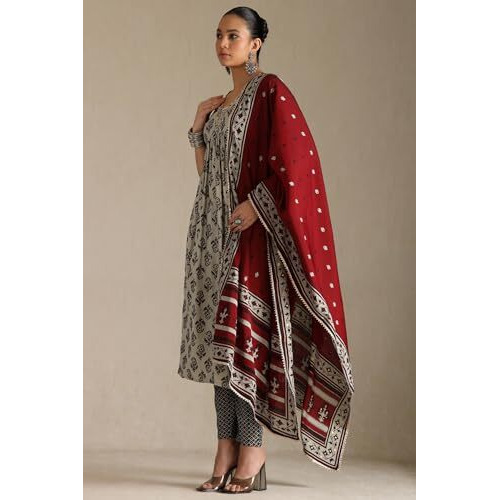 Soch Women's Viscose Salwar Suit Set (Ews5Cd21976_Grey