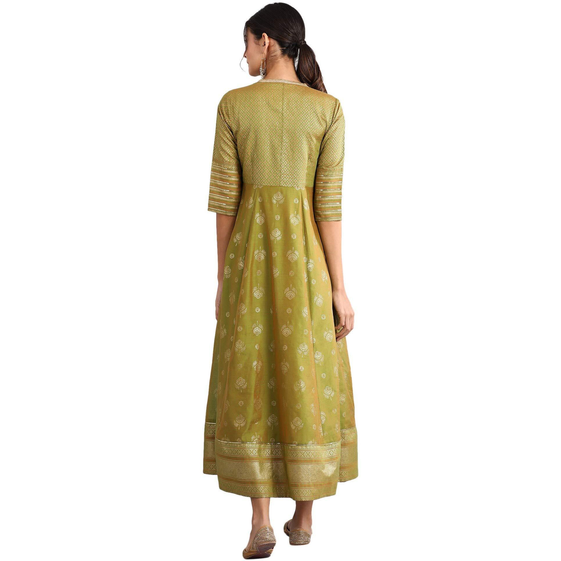 Aurelia Women's Rayon A-Line Maxi Dress (20Fed10222-501709_T-Green_M)