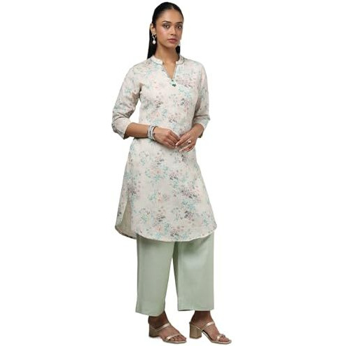 Soch Women's Cotton Linen Regular Kurta (1_Cws5Ku61140_Beige