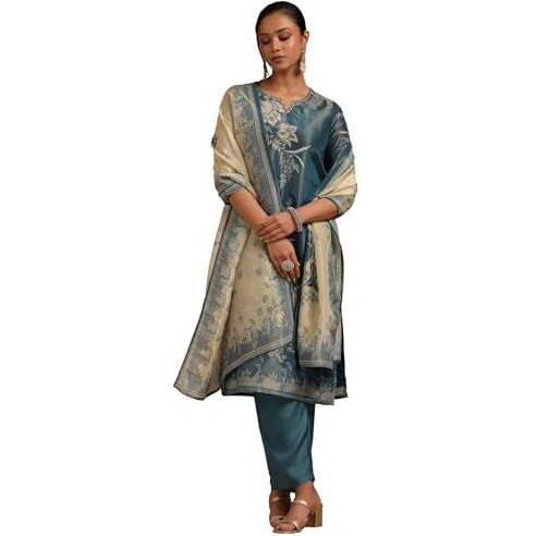 Soch Women's Tissue Chudidar Set (Ewa5Cd22058_Teal