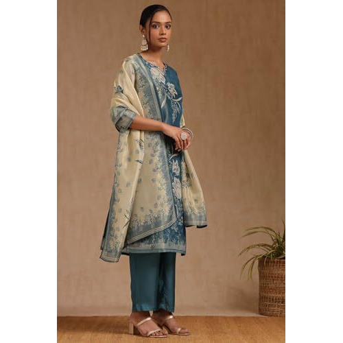 Soch Women's Tissue Chudidar Set (Ewa5Cd22058_Teal