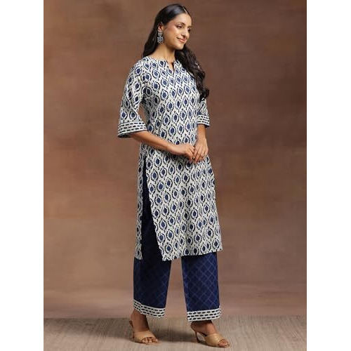 Libas Women's Cotton Kurta Set (35669_Blue