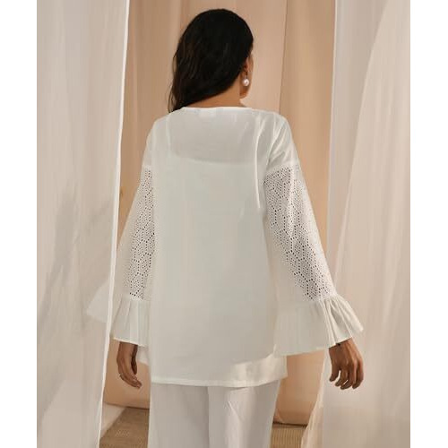 Libas Womens Solid Cotton Straight Kurti For Women