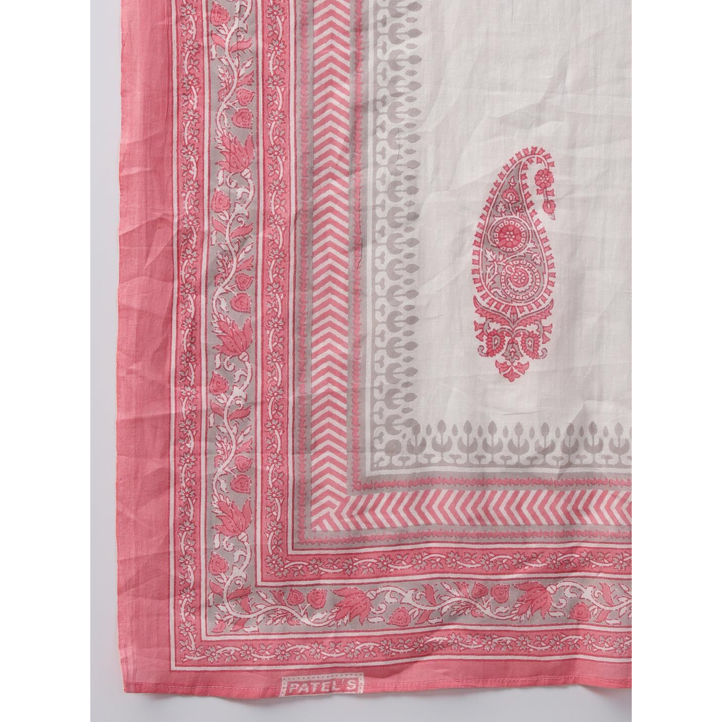 Libas Womens Printed Cotton Straight Kurta With Palazzos And Dupatta