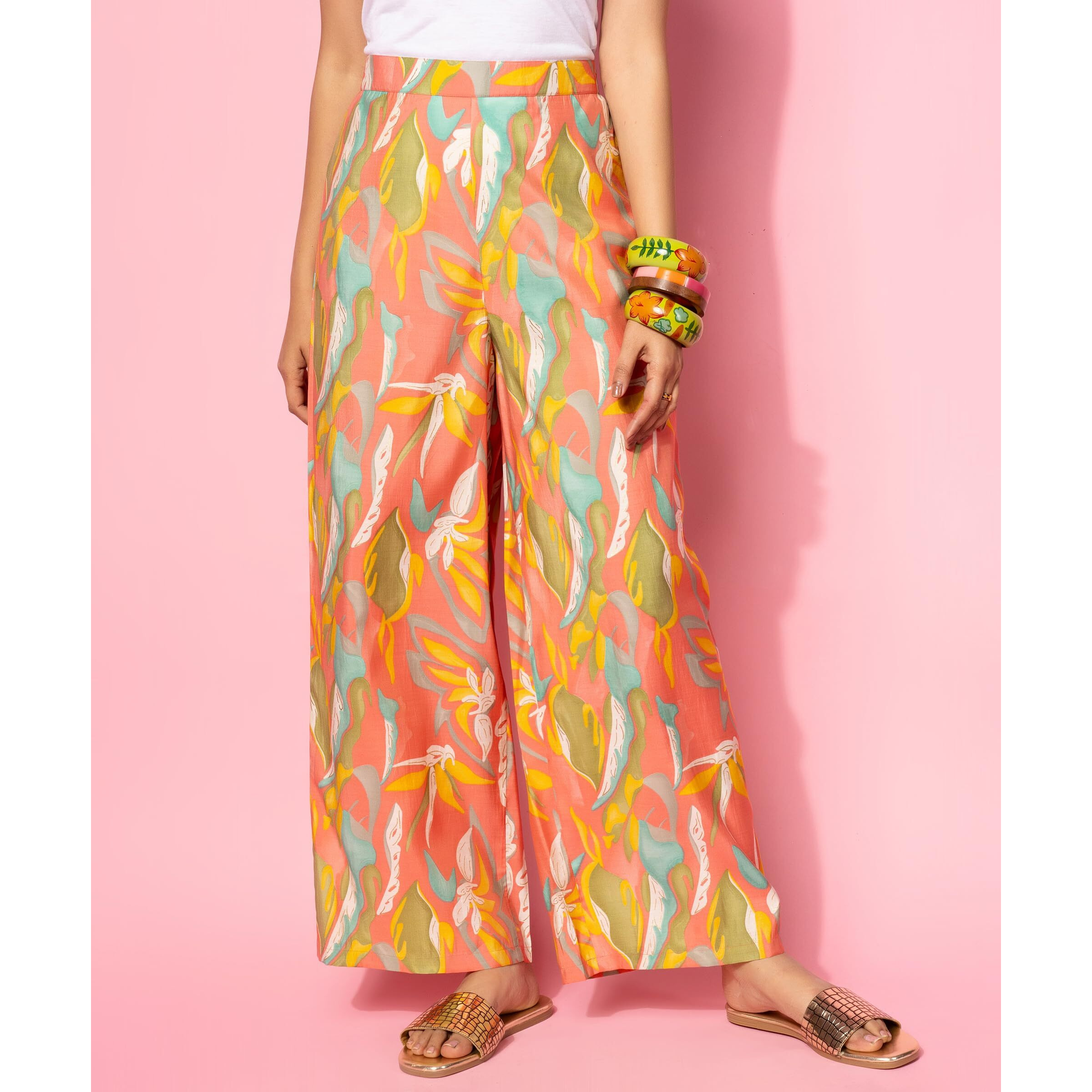 Libas Womens Printed Silk Blend Co-Ord Set For Women