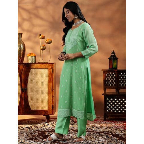 Libas Women's Organza Kurta Set (27531