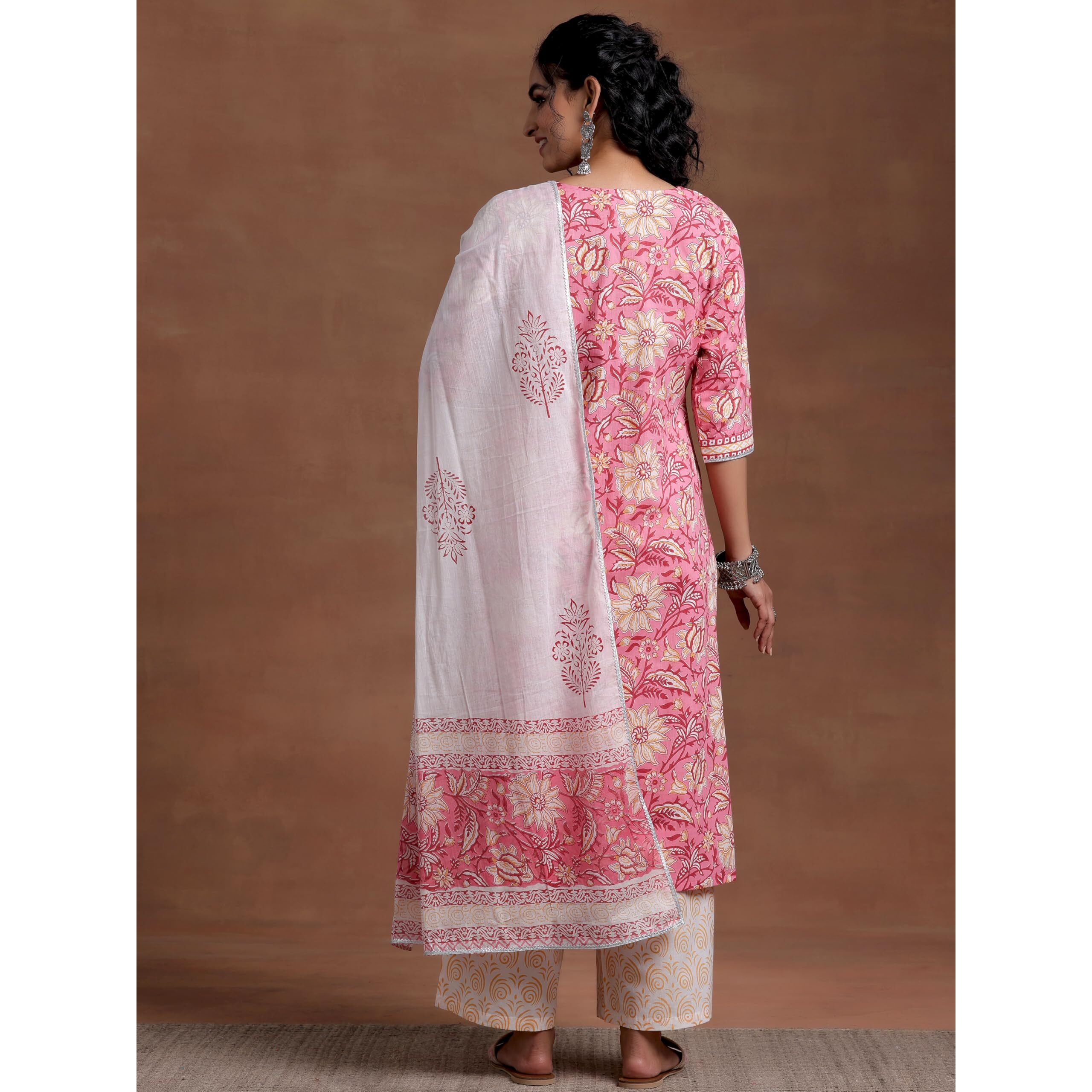 Libas Women's Cotton Kurta Set (35789_Pink