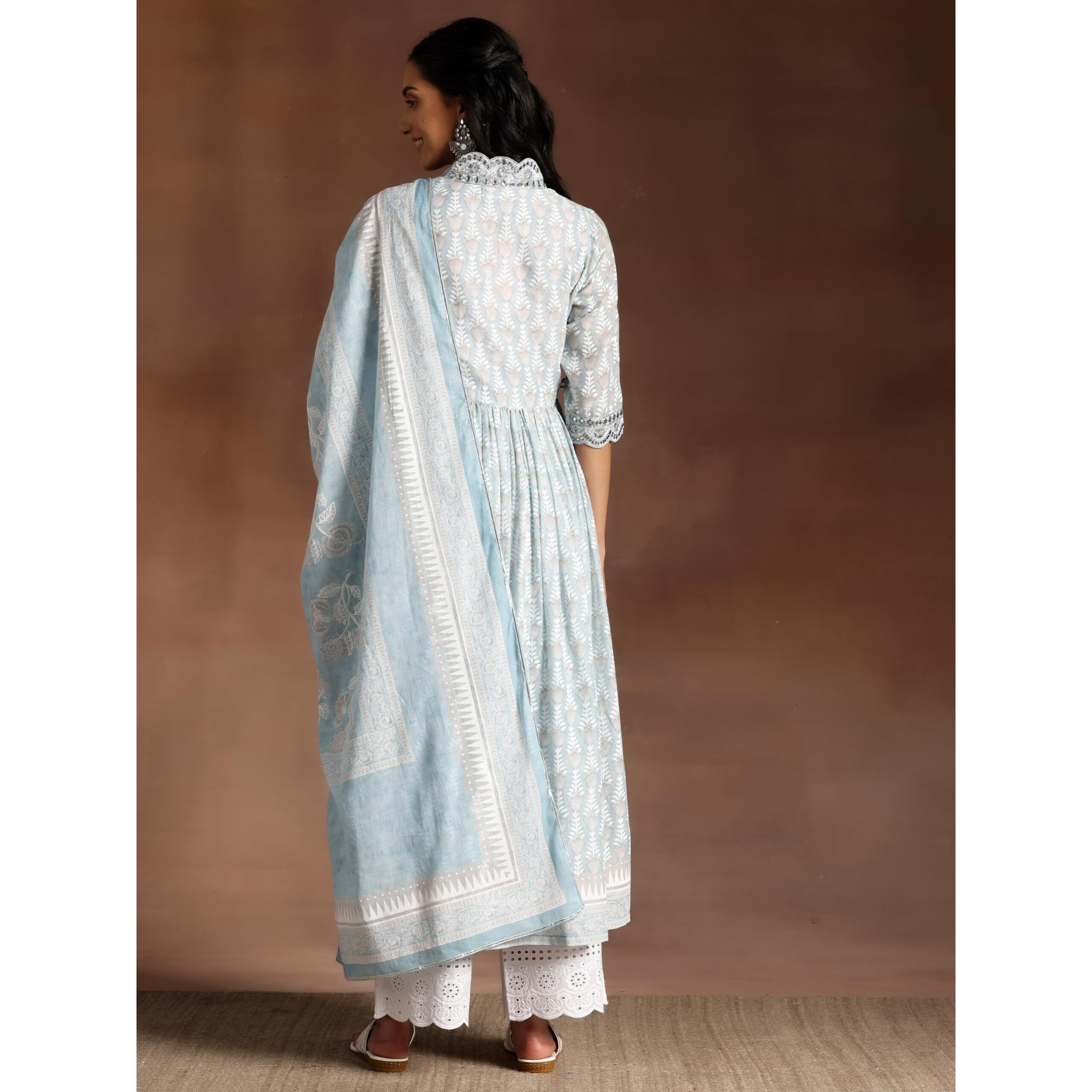 Libas Women's Pure Cotton Kurta Set (35831_Grey