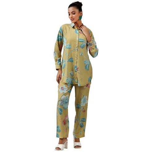 Libas Womens Printed Crepe Co-Ord Set For Women