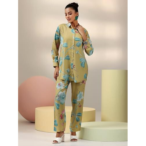 Libas Womens Printed Crepe Co-Ord Set For Women
