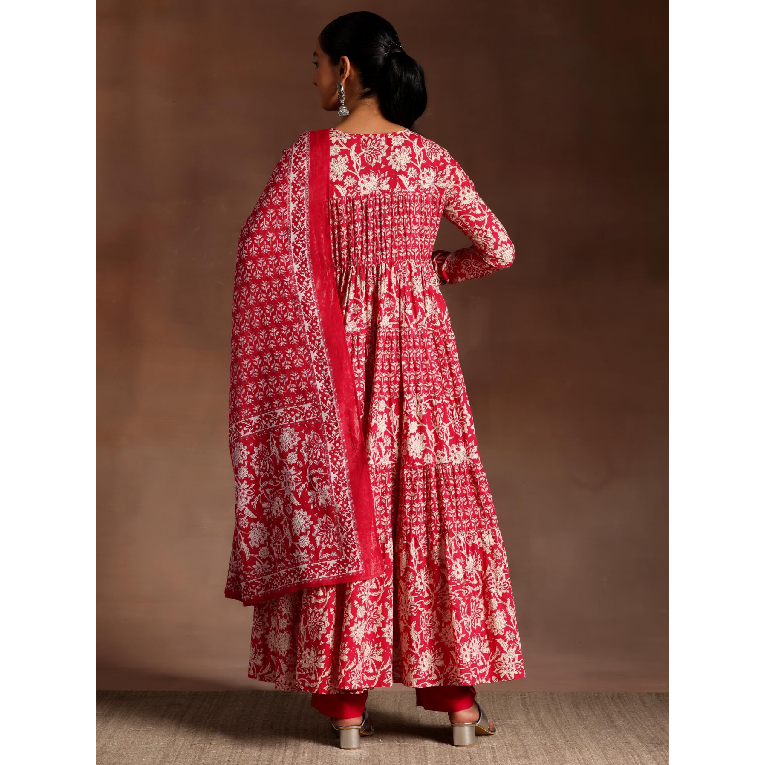 Libas Women's Pure Cotton Kurta Sets (35904_Pink 1_Xl)