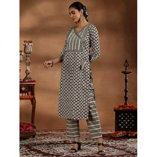 Libas Women's Pure Cotton Kurta Sets (27656_Black