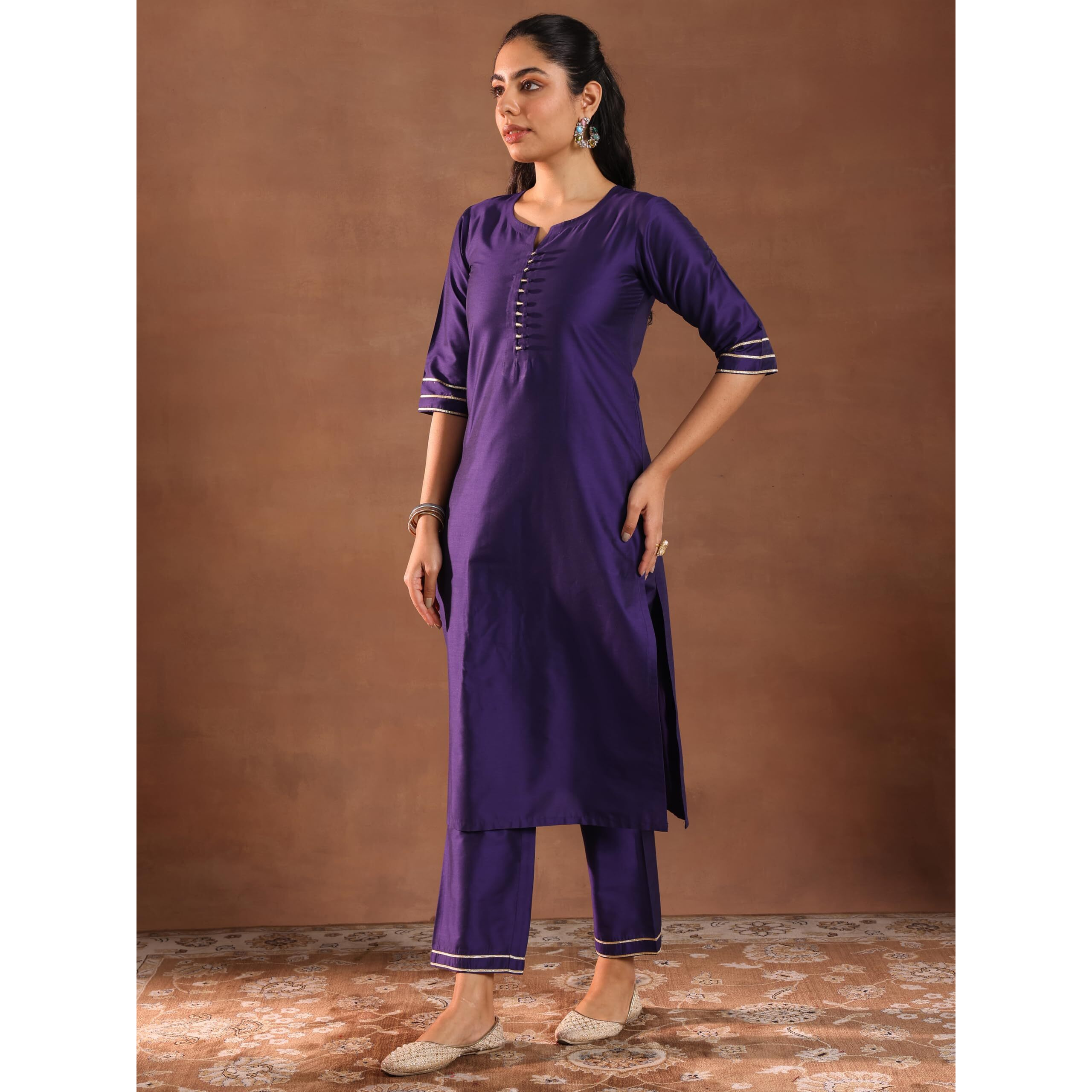 Libas Women's Silk Blend Kurta Set (Gs891