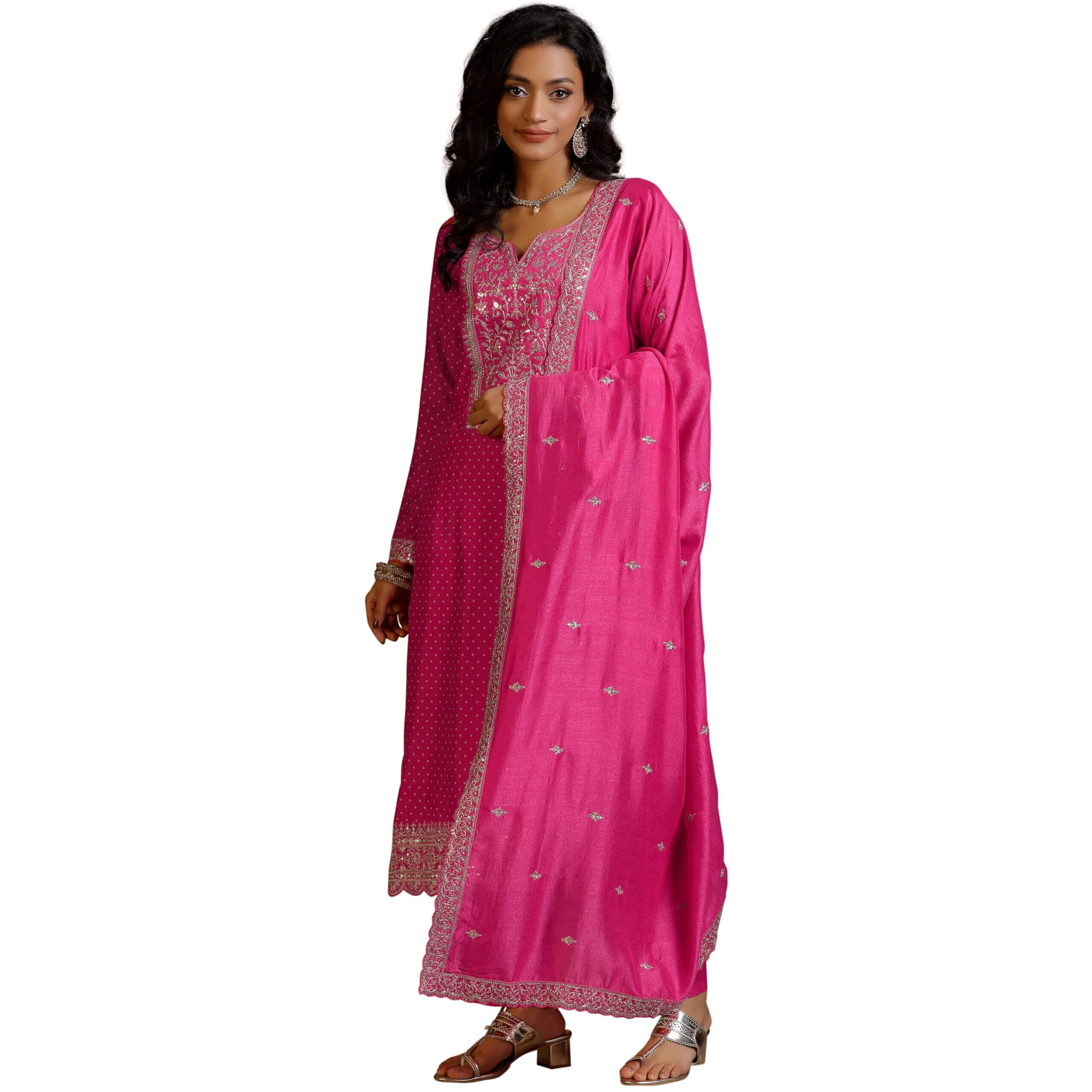 Libas Women's Silk Blend Kurta Set (27685