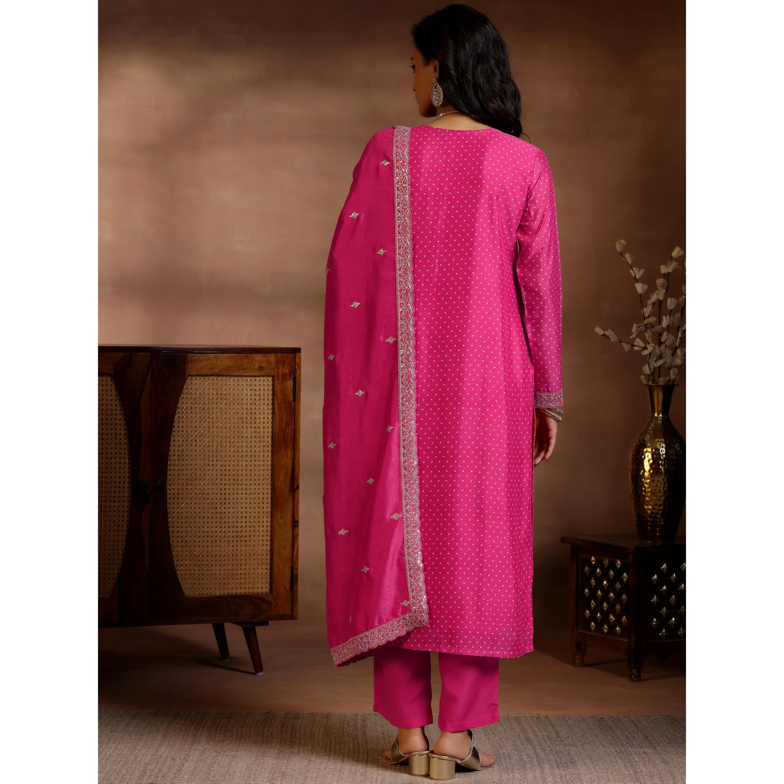 Libas Women's Silk Blend Kurta Set (27685