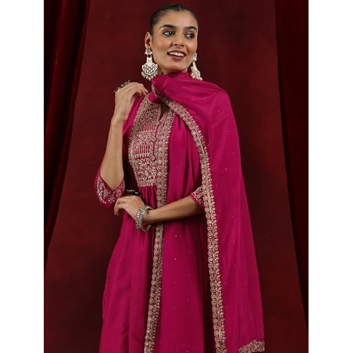 Libas Women's Silk Blend Kurta Set (48570