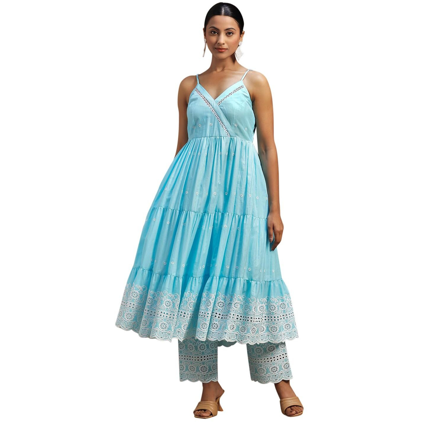 Libas Women's Cotton Kurta Sets (35929_Blue