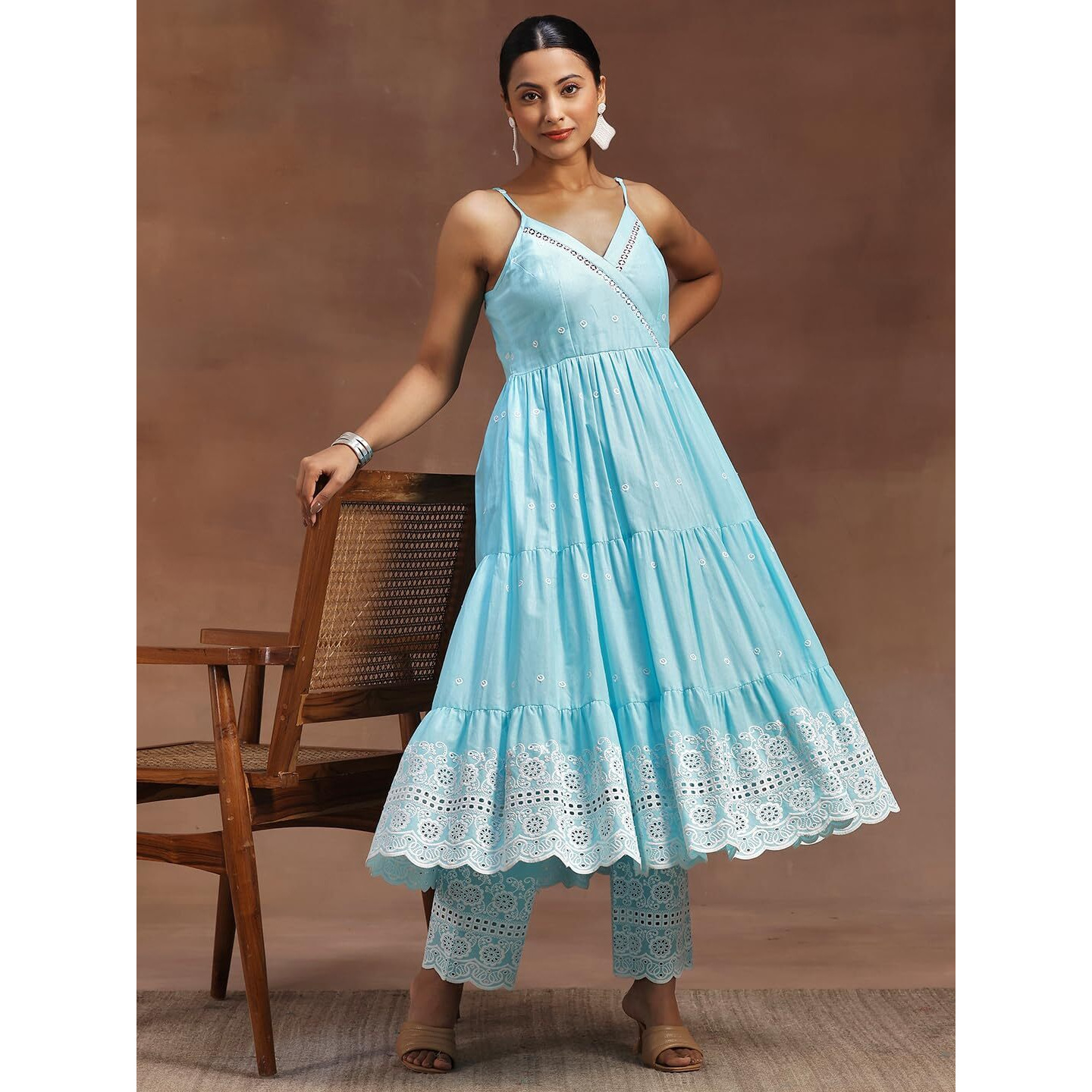 Libas Women's Cotton Kurta Sets (35929_Blue