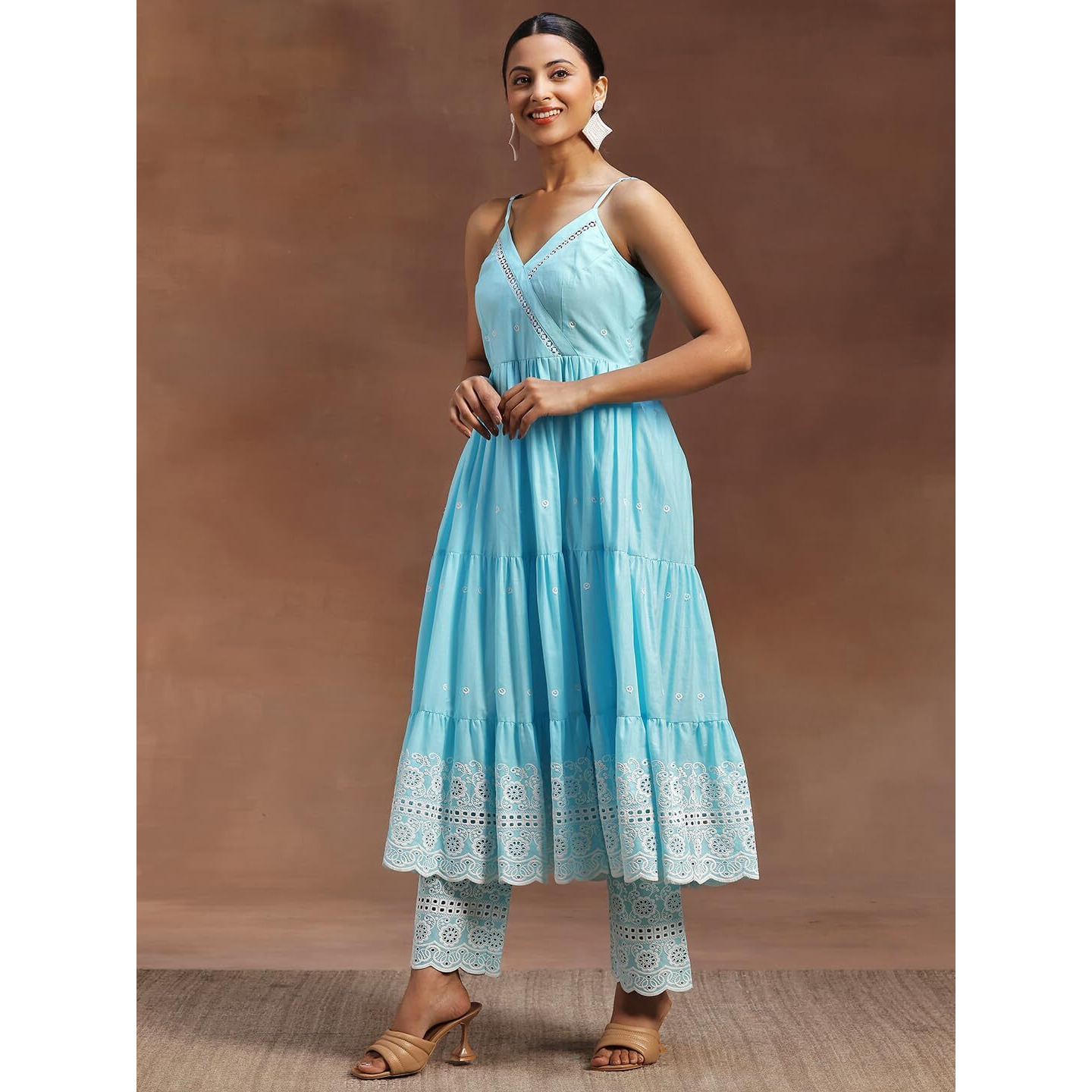 Libas Women's Cotton Kurta Sets (35929_Blue