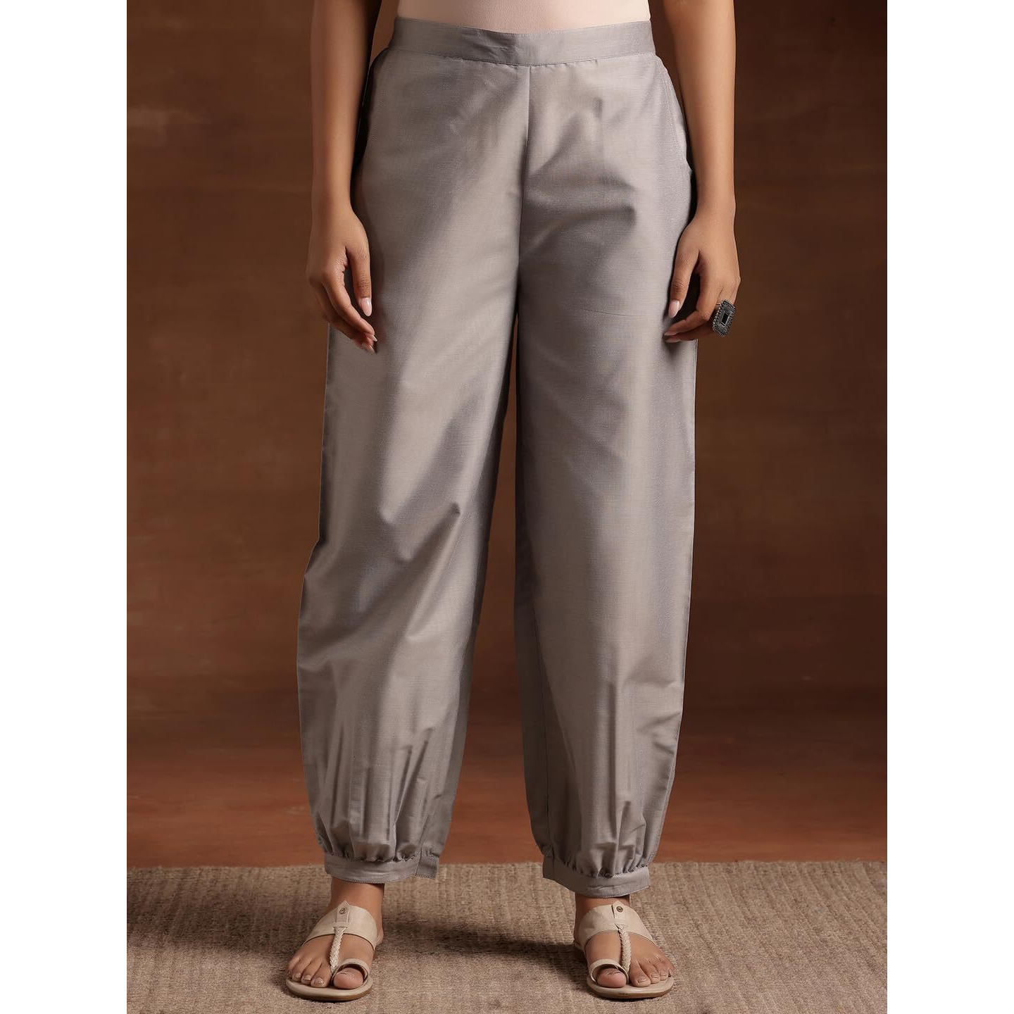 Libas Women's Regular Casual Pants (Pl1578 Grey