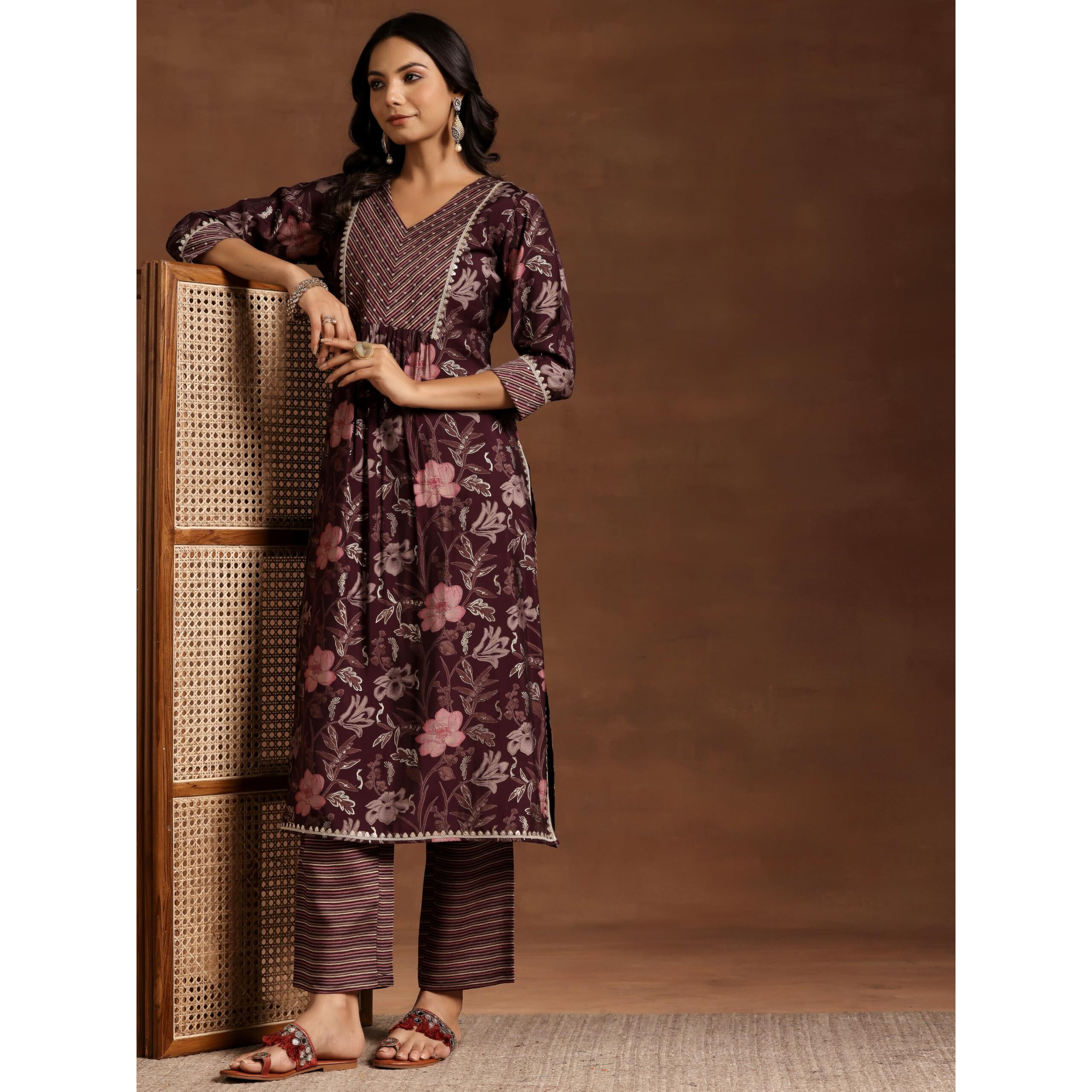 Libas Women's Silk Blend Kurta Set (36814