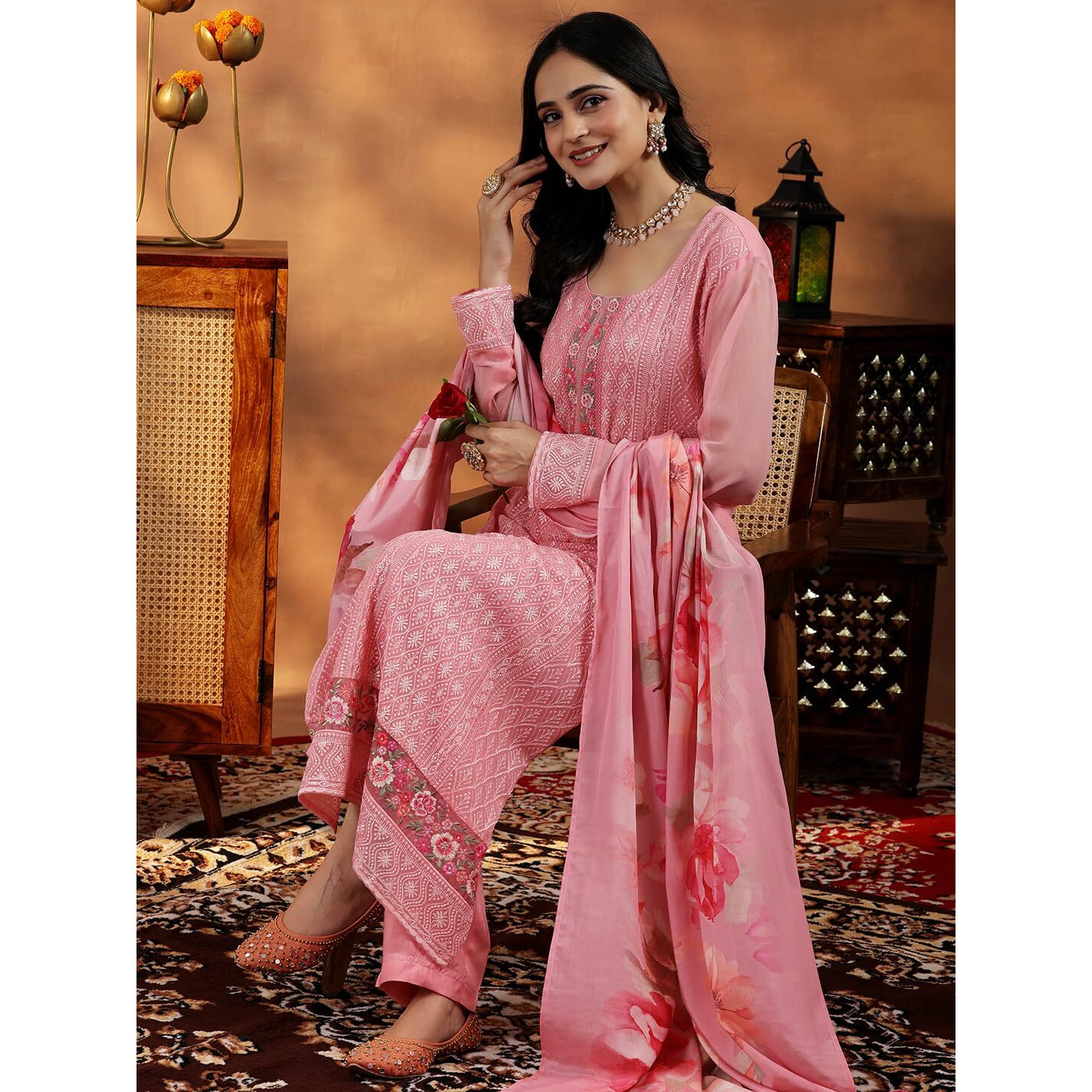 Libas Women's Georgette Kurta Set (48851