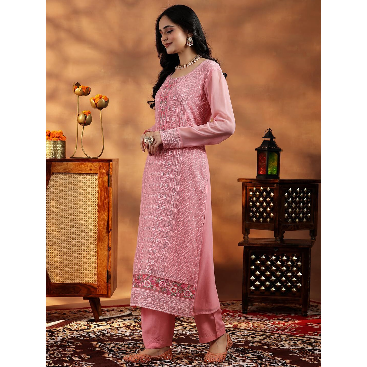 Libas Women's Georgette Kurta Set (48851