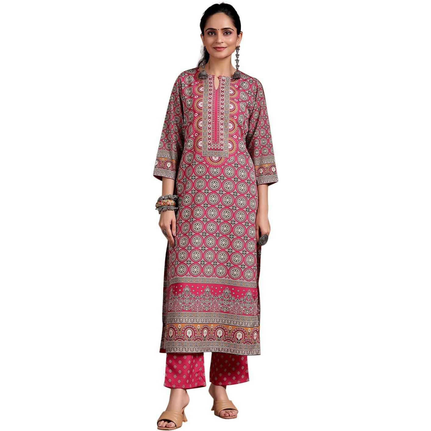 Libas Womens Printed Crepe Straight Kurta For Women