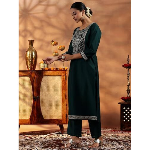 Libas Women's Silk Blend Kurta Sets (36856Oxl)