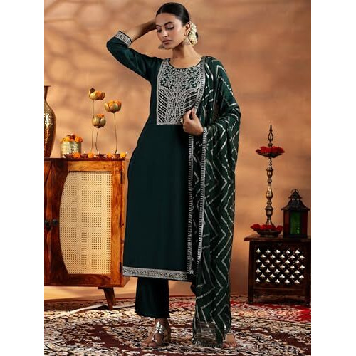 Libas Women's Silk Blend Kurta Sets (36856Oxl)
