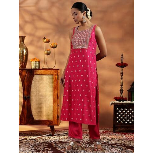 Libas Women's Silk Blend Kurta Set (36867O