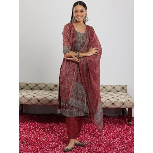 Libas Women's Silk Blend Kurta Set (49138