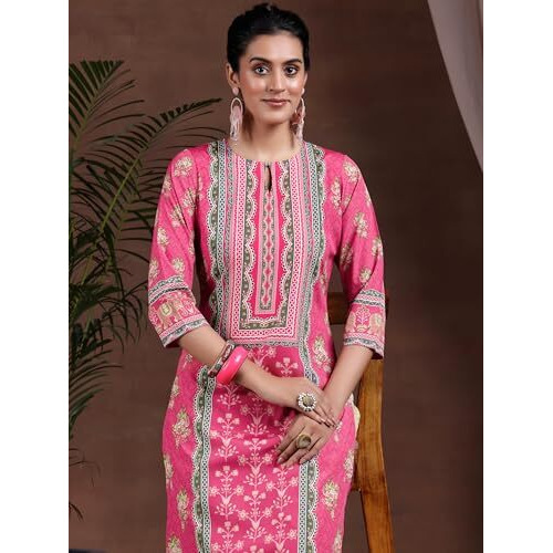 Libas Women's Crepe Regular Kurta (29260_Peach