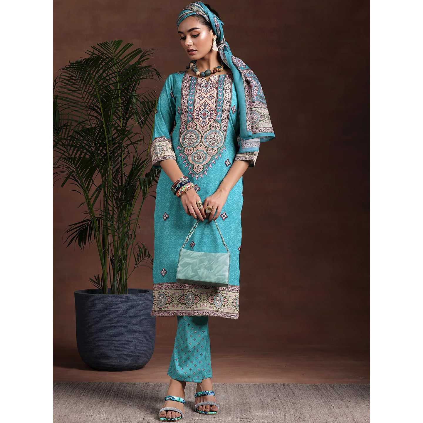 Libas Women's Poly Crepe Kurta Set (36942