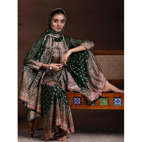 Libas Women's Silk Blend Kurta Set (36997