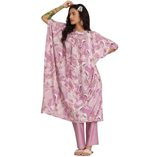 Libas Womens Printed Silk Blend Co-Ord Set For Women